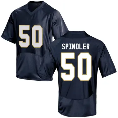 Navy Blue Rocco Spindler Men's Notre Dame Fighting Irish Football College Jersey - Game