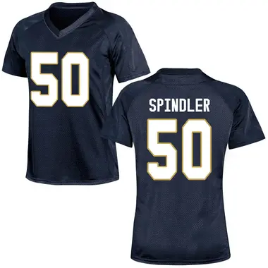 Navy Blue Rocco Spindler Women's Notre Dame Fighting Irish Football College Jersey - Game