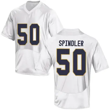 White Rocco Spindler Men's Notre Dame Fighting Irish Football College Jersey - Game